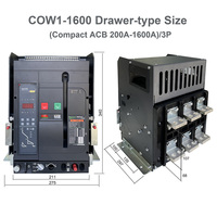 Disjoncteur motorisé intelligent à courant élevé COW1 1000A 1600A 1250A 630A 800A 400A 200A 3P 4P 1000A 1600A 1250A 630A