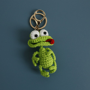 จี้โครเชต์ลูกเป็ดน่ารักสไตล์ใหม่, พวงกุญแจเป็ดน้อยน่ารัก, ของตกแต่งรูปกบห้อยคอสุดน่ารัก ผลิตภัณฑ์สำเร็จรูป - Product Image 3