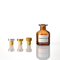 Bouteille diffuseur de parfum en verre de luxe, 50ml, 100ml, 150ml, 200ml, avec couvercles et étiquettes adhésives