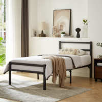 Installation facile maison meubles de chambre à coucher literie cadre de lit simple en fer derniers lits doubles design queen king size lit à cadre métallique