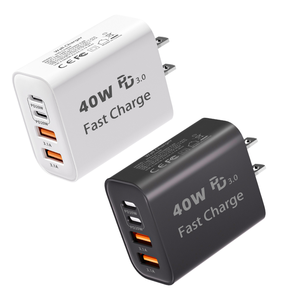 อุปกรณ์เดินทางอเนกประสงค์ 2PD 2USB 100-240V รองรับแรงดันไฟฟ้าทั่วโลก สำหรับอุปกรณ์ดิจิทัล  40W ที่ชาร์จหลายพอร์ต USB-C แบบเสียบผนัง - Product Image 1
