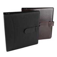 Carpeta de Cuero PU Negra de 2 Anillos, Duradera, Personalizable, para Documentos Estudiantiles, Álbum de Bodas, con Diseños Personalizados