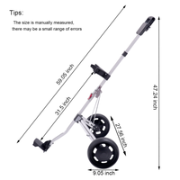 Prix d'usine OEM Sac de chariot de golf pliable à 2 roues Chariot de golf portable en acier inoxydable personnalisé