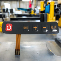Fabricante de Teclados Electrónicos Personalizados, Panel de Teclado de Membrana de 5 Teclas, Interruptor de Membrana Táctil de Plástico, Teclado con Interruptor FPC, Adhesivo 3M300LSE