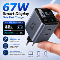 Station de charge de bureau KYT 67W avec écran LED et affichage numérique intelligent