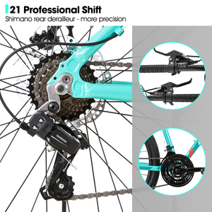 JOYKIE HILAND 26 inç 20 inç disk fren dağ bisikleti Bicicleta <span class=keywords><strong>Mtb</strong></span> yetişkin bisiklet için 21 hız ile - Product Image 4