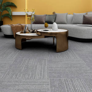 Квадратные ковровые плитки для пола с основой из ПП/ПВХ, 50х50 см, для отелей и офисов - Product Image 1