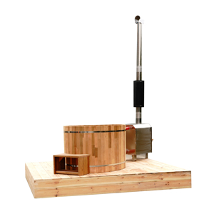 في الهواء الطلق 2 شخص أحمر ، أطلق ، سخان خشبي لحديقة سبا - Product Image 6