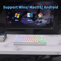 Clavier de jeu mécanique filaire USB Type-C Z88 à 81 touches rétroéclairées RGB avec design compact et fonctionnalités Hot-Swap