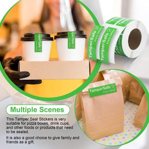 Giả mạo rõ ràng Nhãn 1x3 thực phẩm giao hàng Sticker giả mạo bằng chứng băng an toàn an toàn giả mạo rõ ràng con dấu cho thực phẩm container Pizza hộp - Product Image 4