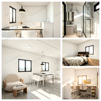 Casa Prefabricada en Contenedor Expandible de 20/40 Pies, Vivienda Pequeña, Casa Modular Móvil con Cocina y Baño