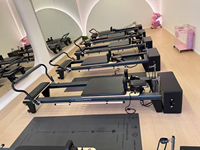 Reformer de Pilates de Aleación de Aluminio de Alta Resistencia con Barra Deslizante para Pies, Equipo Profesional para Entrenamiento en Estudio y en Casa