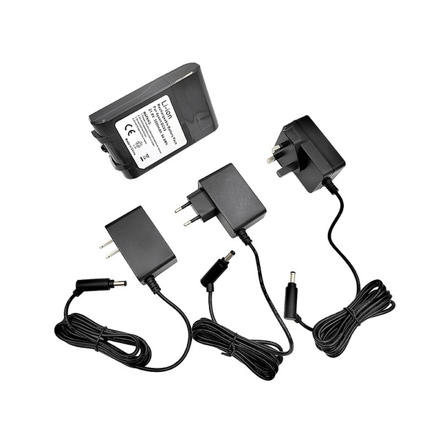 Battery Charger Power Cable US EU UK Plug for DYSON V6 V8 V7 DC58 DC59 DC61 DC62 24S-3008 SV03 SV04 SV05 Vacuum Cleaner Charger