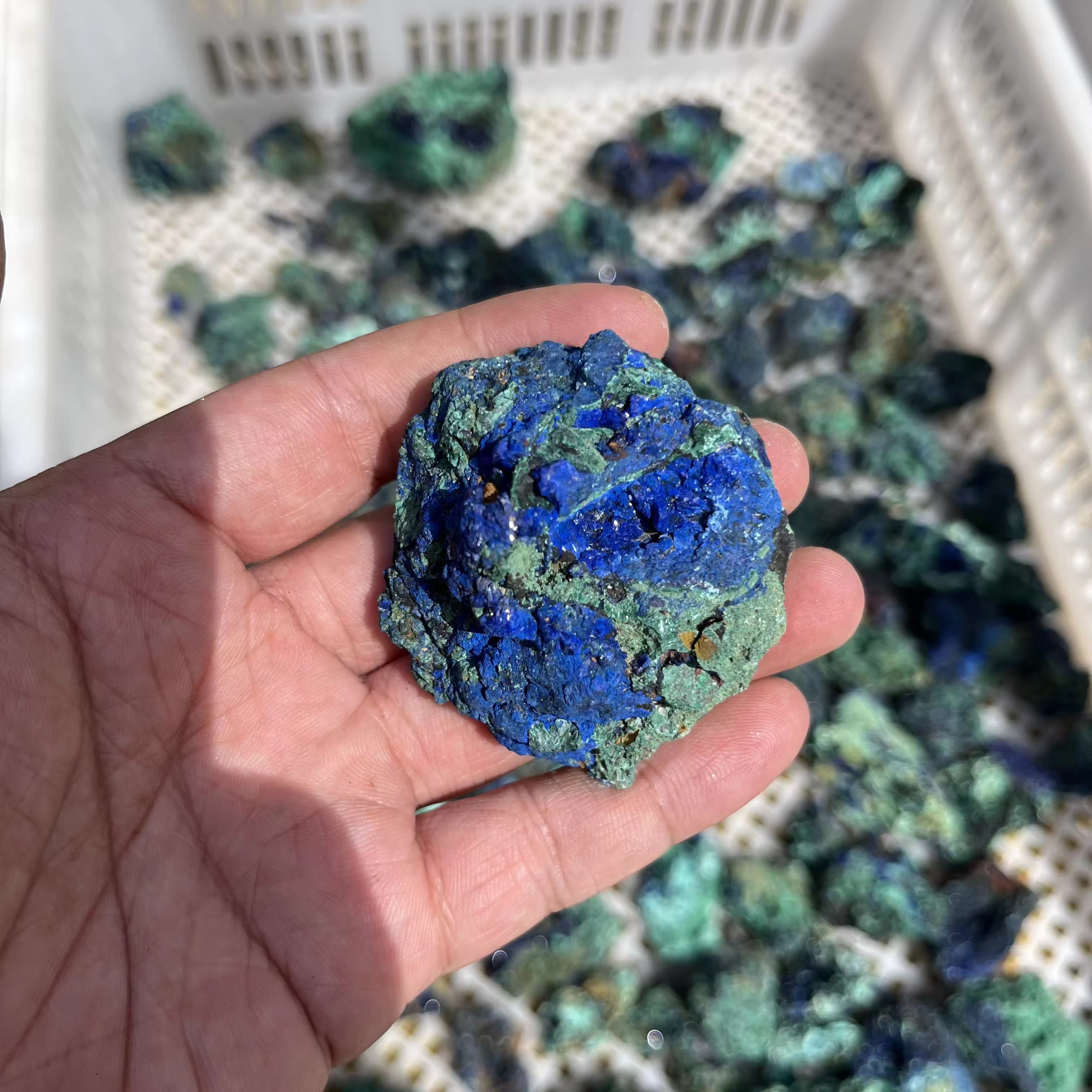 วัตถุดิบอะซูไรต์สีน้ำเงิน