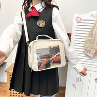Itabag bricolage clair bandoulière sac à bandoulière sac à dos japonais sac d'école sac à bandoulière pour Anime broches affichage