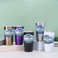 Mug à bière en acier inoxydable 304, portable, pour voiture, 20 oz, thermos sous vide, isolation thermique 6-12 heures, design moderne