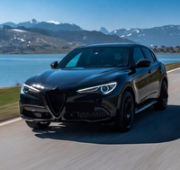 Grille de pare-chocs avant supérieure, numéro de pièce 156180584 156180586, style chromé carbone noir pour Alfa Romeo STELVIO 2024