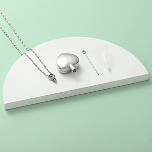 Paw cetak hati kremasi perhiasan hewan peliharaan Urn kalung untuk abu untuk anjing/kucing abu kenang-kenangan perhiasan Memorial - Product Image 4