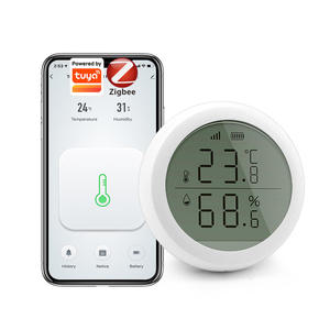 เซ็นเซอร์วัดอุณหภูมิและความชื้น ZB-193 Tuya ZigBee พร้อมจอ LCD รองรับแอป Smart Life ควบคุมด้วยเสียงผ่าน Google Alexa และตัวเลือกการเชื่อมต่อกับเกตเวย์ - Product Image 6