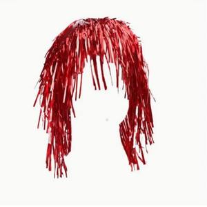 Yeni Sınır Ötesi Yaratıcı Tatil Dekorasyonu Eğlenceli PET Renkli Plastik Şifreli Peruk Parti Komik Aksesuarları Çin - Product Image 6