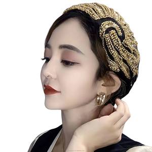 Nuevo gorro transpirable YASEEN con cordones cruzados, popular en transmisiones en vivo de moda, gorro de talla grande para primavera y otoño - Product Image 5