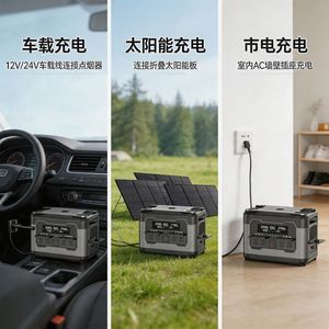 Station d'alimentation portable 3000W, batterie LiFePO4 2560Wh, générateur solaire à onde sinusoïdale pure pour le camping en extérieur et la sauvegarde à domicile - Product Image 6