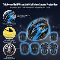 Ensemble de protection pour adultes et enfants, coque en PP, coussinets en coton perlé avec casque en PC EPS, tailles XS S M L pour le roller, le cyclisme et les sports
