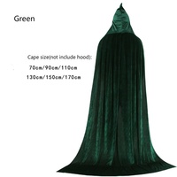 Longue cape à capuche en velours pour hommes et femmes, costume de vampire pour Halloween, cape pour les célébrations de vacances