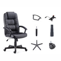Chaise de direction à dossier haut, chaises de salle de conférence avec revêtement en cuir PU pour usage de bureau