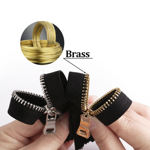 Bán Buôn Mở End Brass Cremallera Kim Loại Dây Kéo #5 Vàng Tùy Chỉnh Dây Kéo Kim Loại Cho Người Đàn Ông Áo Khoác - Product Image 2