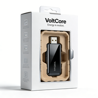 Boîte d'emballage personnalisée en carton argenté pour câble de chargeur, boîte vide pour adaptateur de chargeur de téléphone portable