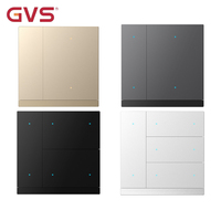 Boutons physiques entièrement programmables KNX/GVS/K-bus/OEM/ODM, interrupteur intelligent à 4 boutons pour la maison, l'hôtel et les projets d'automatisation des bureaux