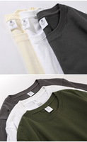 T-shirt à manches courtes en coton 100% 200G avec logo personnalisé OH13, col ras du cou, coupe ample, couleur unie, pour homme, décontracté
