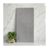 Azulejos de Cerámica Mate Posmodernos Gris Grafito de 60x120cm, Resistentes a Químicos, con Aspecto de Piedra para Cocina y Baño