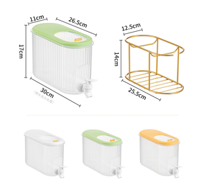 Refrigerador transparente de plástico grande moderno, jarra de agua fría con grifo, uso en la cocina del hogar, dispensador de jugo, agua de soda <span class=keywords><strong>Sprite</strong></span> - Product Image 6