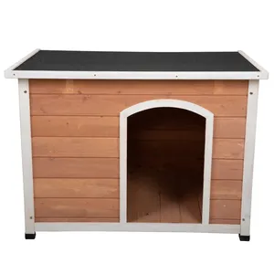 Casa de mascotas de madera para interior y exterior, para perros y gatos, fácil de limpiar, OEM, venta al por mayor