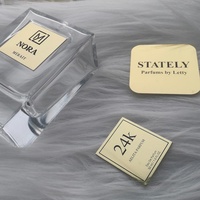 Étiquette adhésive en aluminium personnalisée, autocollant transparent imperméable avec logo et finition métallique pour flacons de parfum et rouge à lèvres