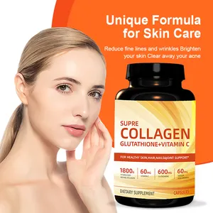 Comprimés de vitamine C de collagène, capsule de L-glutathion, anti-vieillissement et pilules de collagène