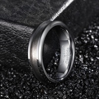 POYA Jewelry – bague vierge en tungstène pour incrustation, 6mm, 8mm, bord biseauté, poli, vente en gros