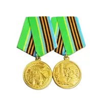 Оптовая продажа, дешевый 3D Военный золотой круглый Сувенирный металлический медаль с лентой