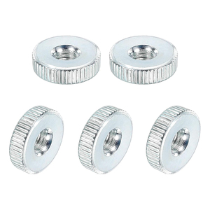Écrous moletés à profil bas en acier inoxydable 304, acier au carbone zingué, filetage femelle, type fin M3 M4 M5 M6, nickelés - Product Image 3