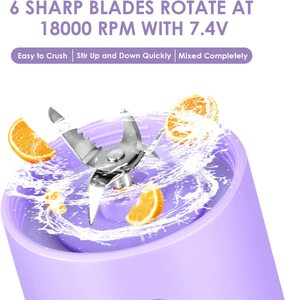 Blender portable 450 ml en gros – Mixeur puissant à 6 lames pour la maison, le bureau et la voiture – Appareil à smoothies domestique - Product Image 5