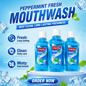 Hotel Amenities Toiletries Kit 60ml Portable Mint Mouthwash Water of <strong>Colgate</strong> for Trip - Product Image 1