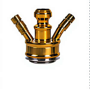 Luxury White Marble Hookah Brass Gold Shisha Water Pipe Wholesale Supplier Luxury Marble Hookah Shisha Set with Brass Metal Stem - Product Image 4