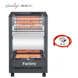 New Style Indoor Portable Heater Gas Heater For Home Mobile Living Room Flame-out Protection Device 4 Wheel Gas Heater