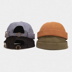 Trendy Retro Docker <b>Hat</b> 100% Cotton Korean Street Hip-hop Style Men's New Spring Short Brim Docker <b>Hats</b> with Woven Tag - Product Image 3