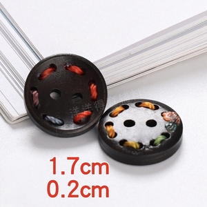 Manteau de bouton en bois de filetage de couleur mignonne directe d'usine et accessoire de bouton de vêtements pour enfants pour le lin de coton pour les poupées - Product Image 6