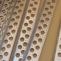 Profilé d'angle mural perforé durable en acier galvanisé, protection d'angle en R pour cloisons sèches, idéal pour la construction commerciale