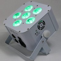 Par de luces LED de aumento, 6x18W, RGBWA, UV, 6 en 1, alimentada por batería, inalámbrico, DMX, IR, Control remoto