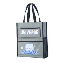 Sac à dos scolaire A4 pour enfants avec poignée, en toile écologique, durable, imperméable, imprimé dessin animé, mignon, pour documents d'étudiant